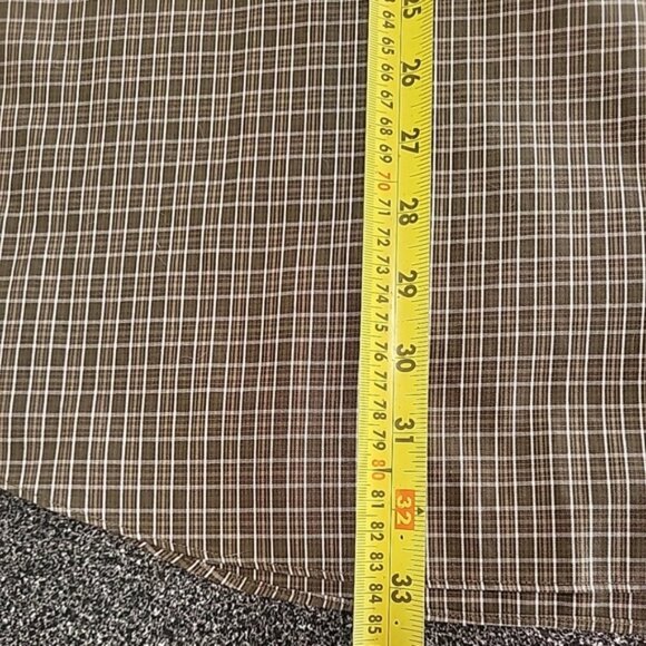 Eddie Bauer Men's Shirt Size XL Tall Khaki Check Relax Fit Button Down Collar - Picture 10 of 11